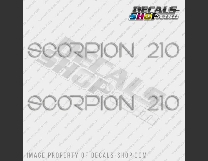 Chris Craft Scorpion 210 Boat Logo Silver Decals Set of 2 x 28" Chris Craft Scorpion 210 Boat Logo Silver Decals Set of 2 x 28"